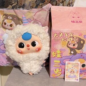 Baby Three Big Head Unicorn Zipper Bag